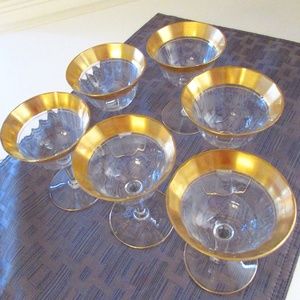 Tiffin Franciscan Ramble Rose Cocktail glasses